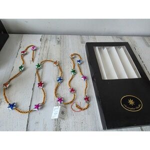 Vintage radko starburst star garland AS IS glass RARE beaded Beach nautical